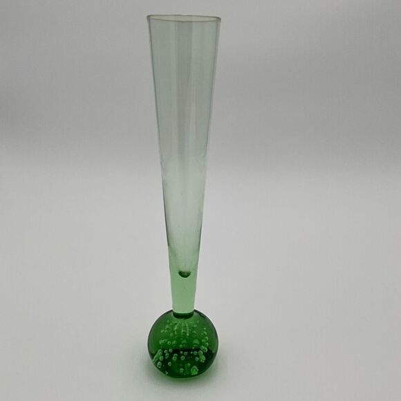 VINTAGE Blown Glass bottom Bud Vase - Picture 2 of 3